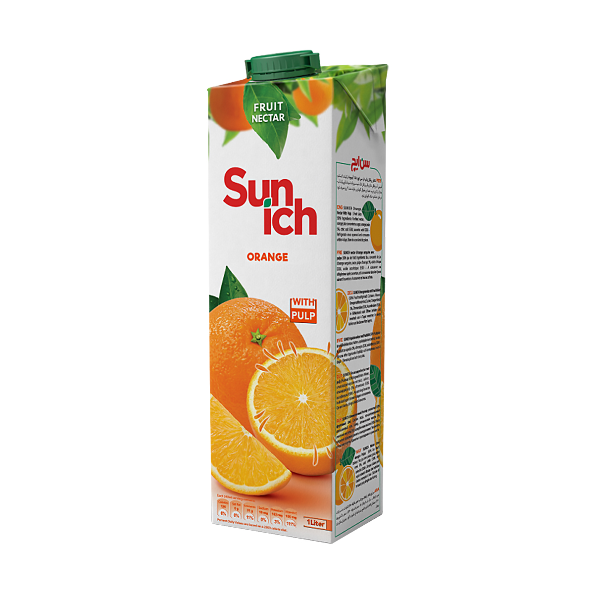 نکتار پرتقال پالپ دار سن ایچ 1 لیتر