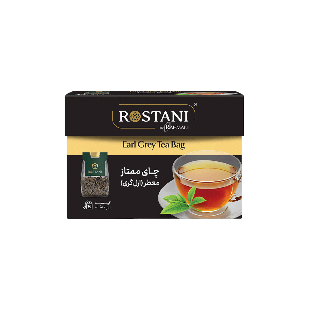 چای سیاه ارل گری کیسه ای انولوپ رستنی بسته 16 عددی