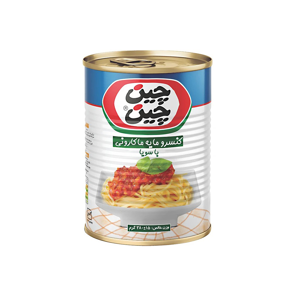 کنسرو مایه ماکارونی با سویا چین چین 380 گرم
